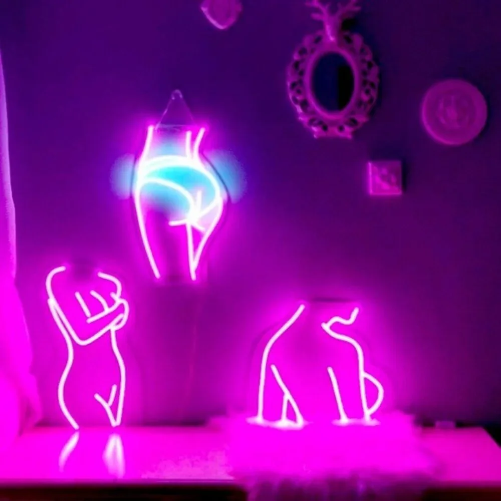 Neon Body Woman Feminine Figure LED Light Decor
